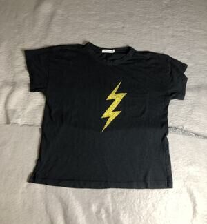 Rag & Bone T Shirt Black M Black Lighting Bolt Minimalist Layering Hipster
